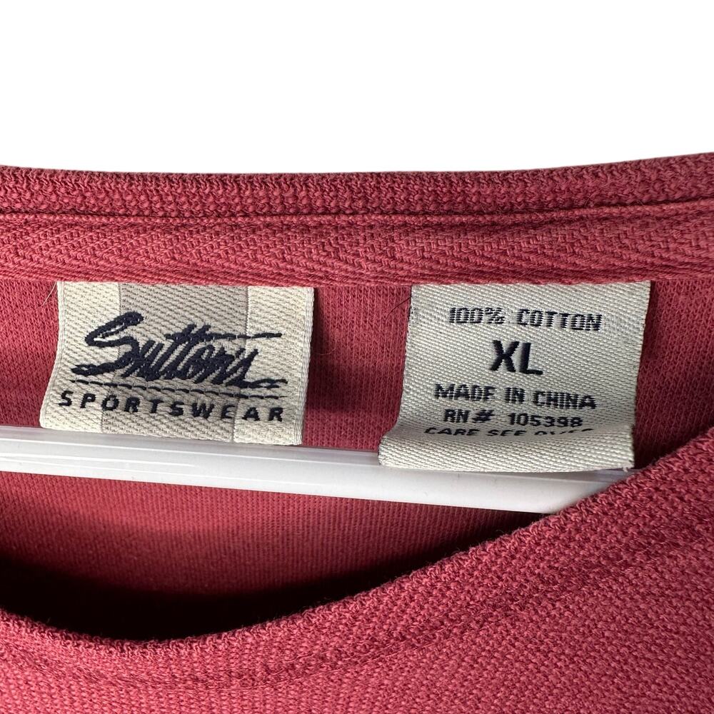 Vintage Sutton Sportswear Embroidered Floral Pink Shenandoah Long Sleeve XL - Picture 4 of 6